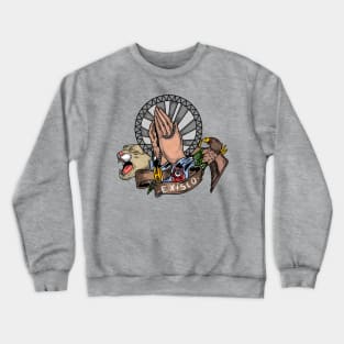 Lion king and eagle art design - exisco Crewneck Sweatshirt